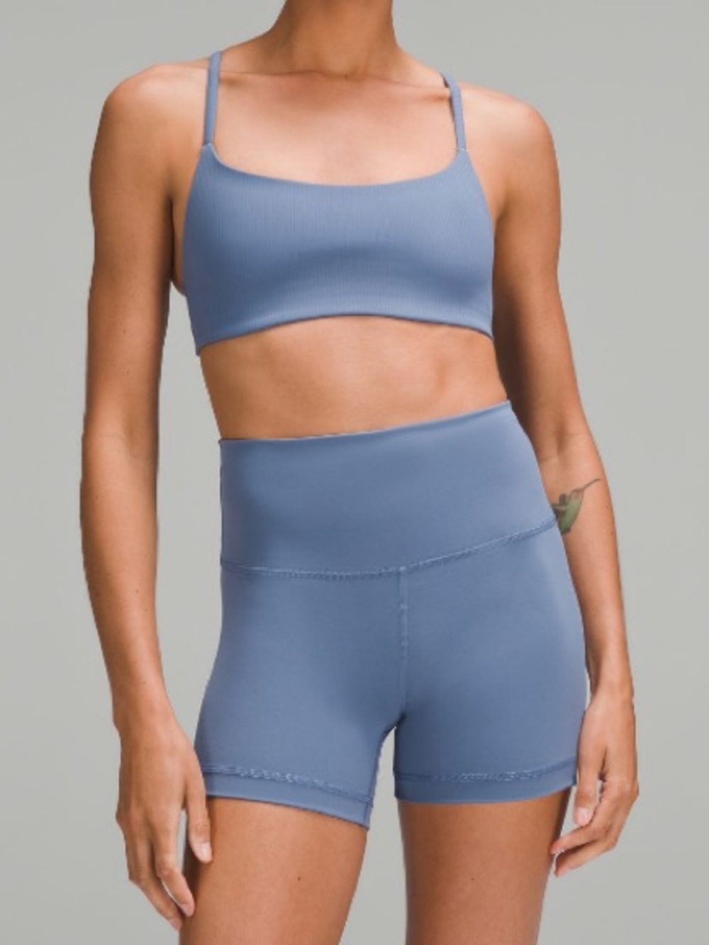 Lululemon Wunder Train Strappy Racer Bra in Oasis Blue -